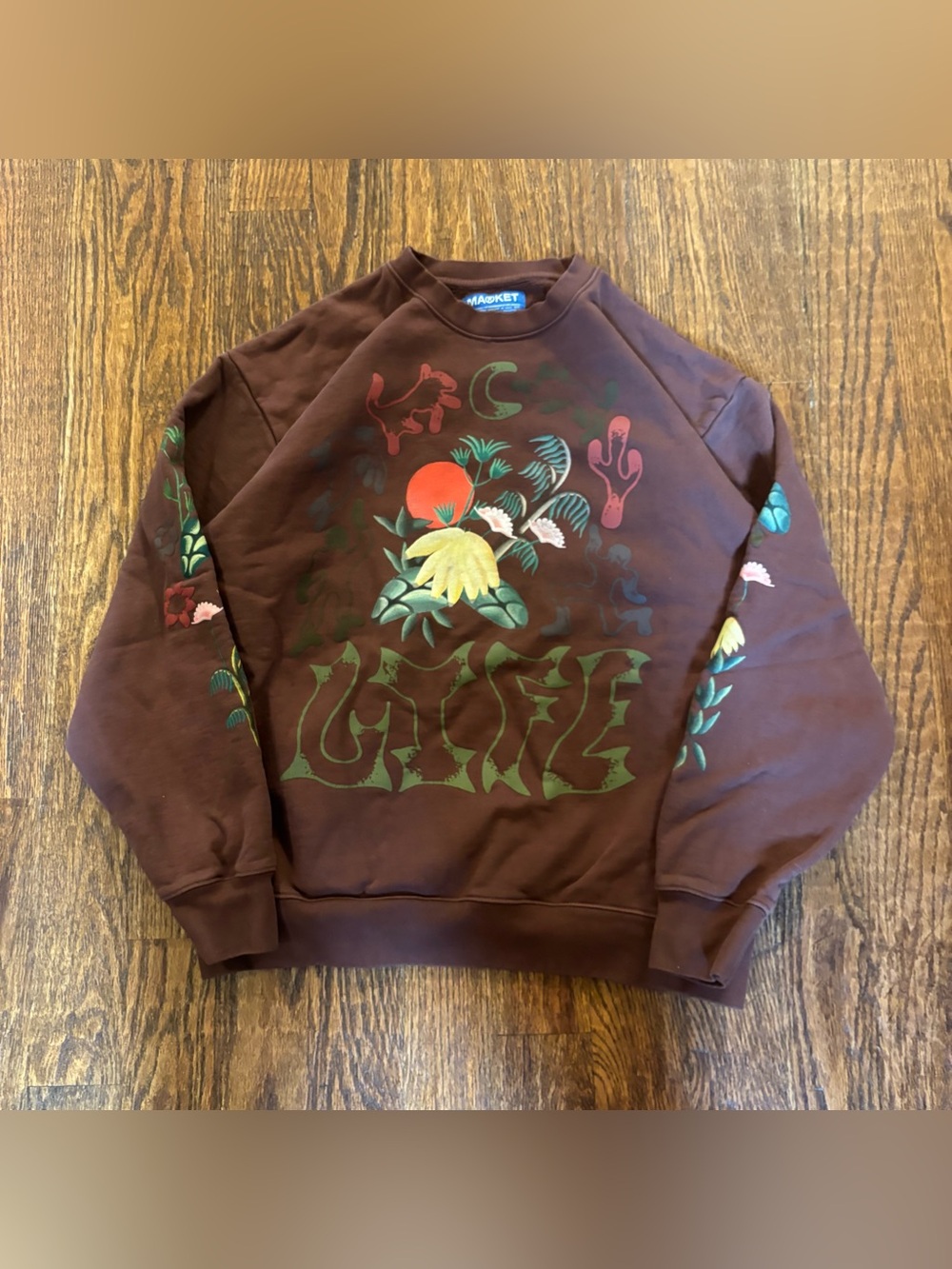 🍄 [SIZE L] MARKET "Life Cycle" Psychedelic Nature Crewneck 🌵